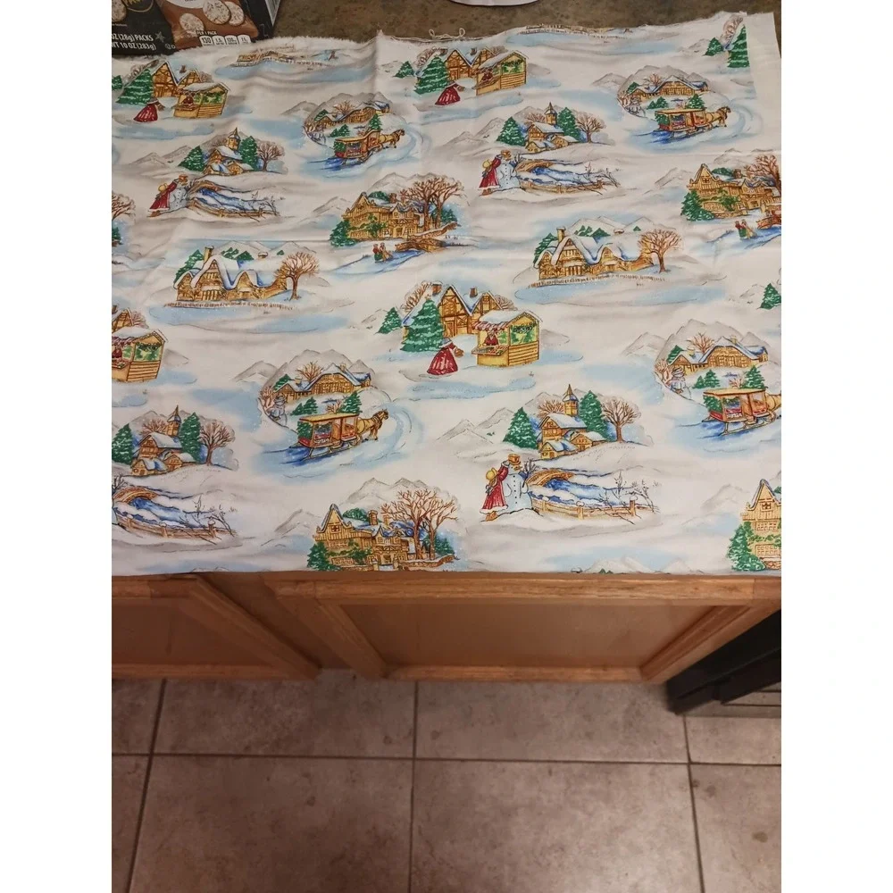 Lehman And Weber Collections Christmas Fabric 36 1/2 X 44 Inches